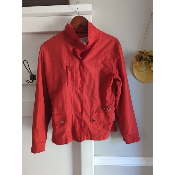 Coldwater Creek Women's Small Red Nylon Lightweight Windbreaker Jacket - Picture 2 of 10